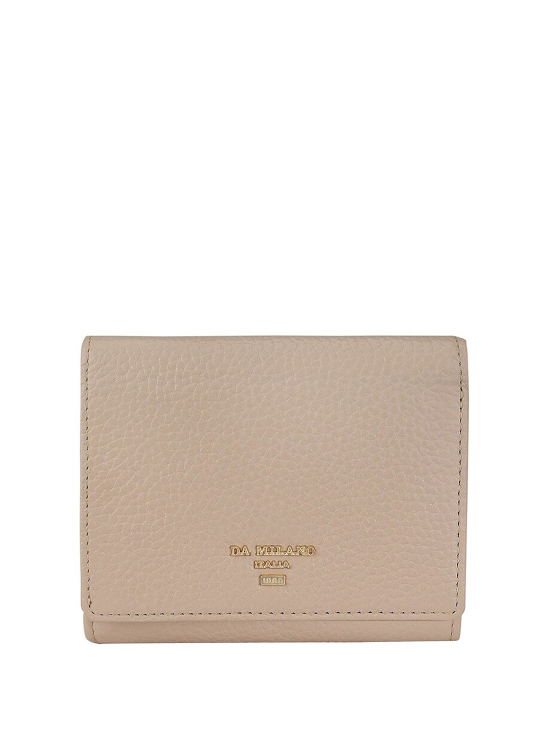 

Da Milano Textured Leather Two Fold Wallet, White
