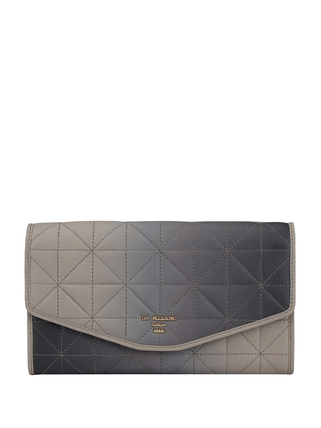 

Da Milano Textured Leather Two Fold Wallet, Grey