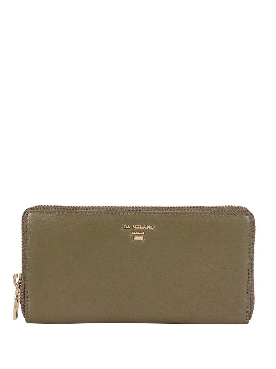 

Da Milano Women Leather Zip Around Wallet, Green
