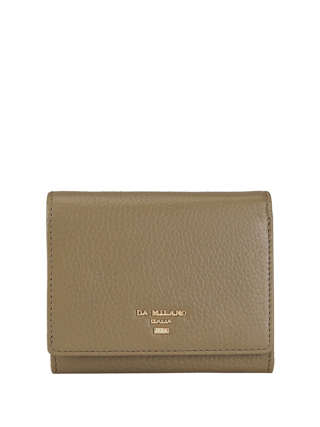 

Da Milano Textured Leather Two Fold Wallet, Green