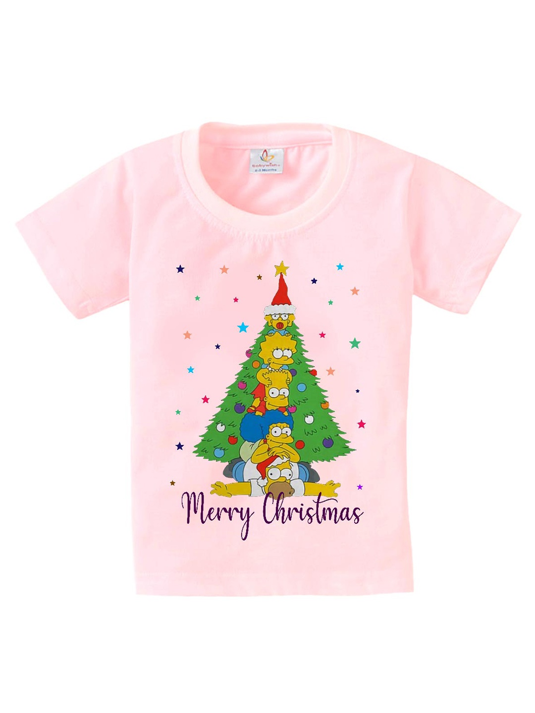 

Babywish Kids Relaxed Fit Graphic Printed Cotton T-shirt, Pink