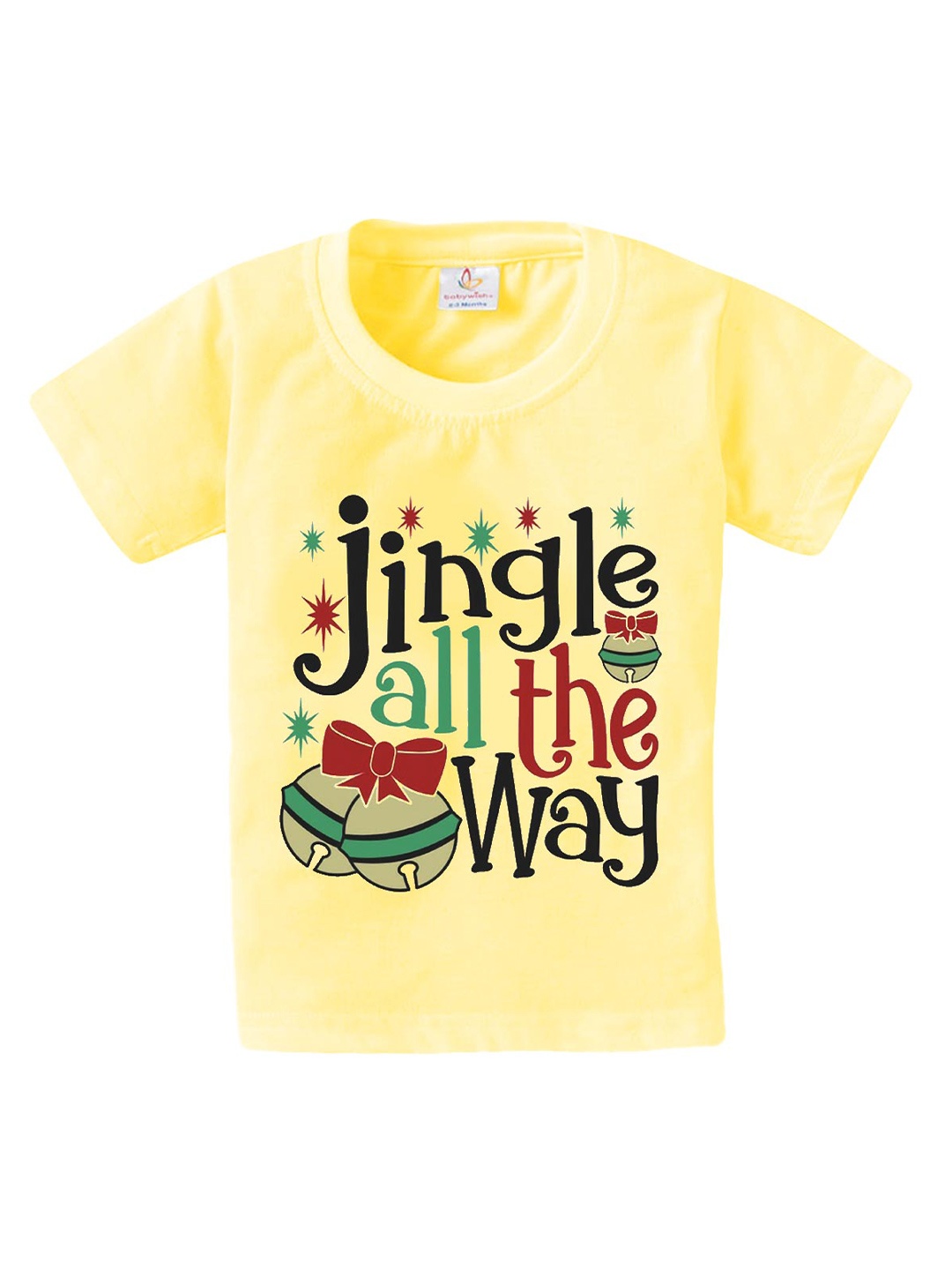 

Babywish Kids Relaxed Fit Typography Printed Cotton T-shirt, Yellow