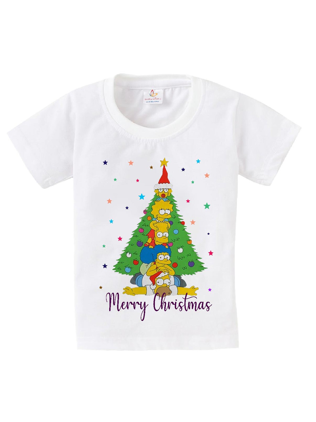 

Babywish Kids Relaxed Fit Graphic Printed Cotton T-shirt, White