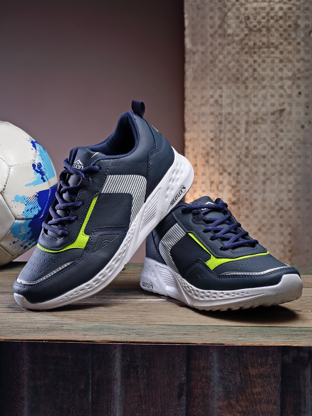 

ASIAN Men WATERPROOF-13-Mesh Running Shoes, Navy blue