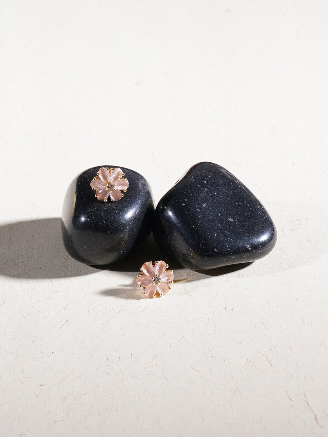 

Ruby Raang Gold-Plated Studded Contemporary Studs