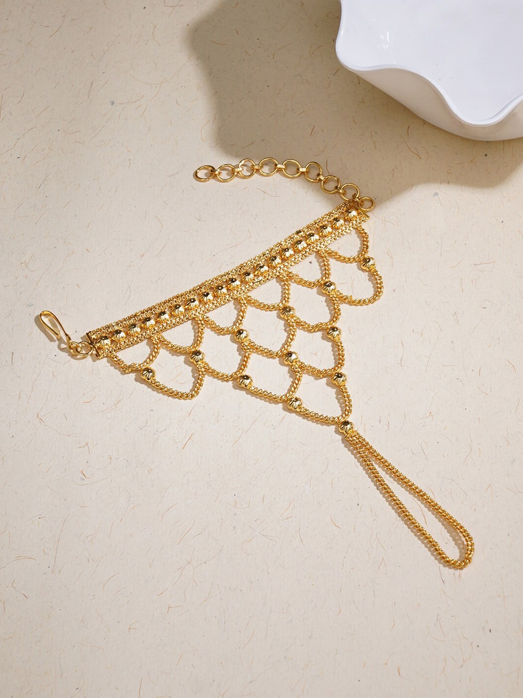 

Ruby Raang Gold-Plated Ring Bracelet