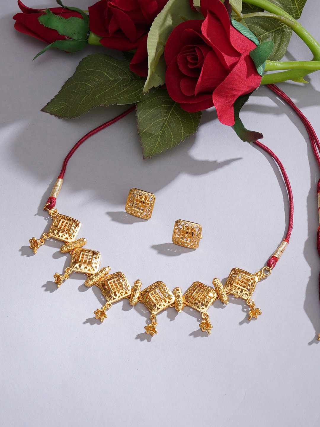 

Ruby Raang Gold-Plated Jewellery Set
