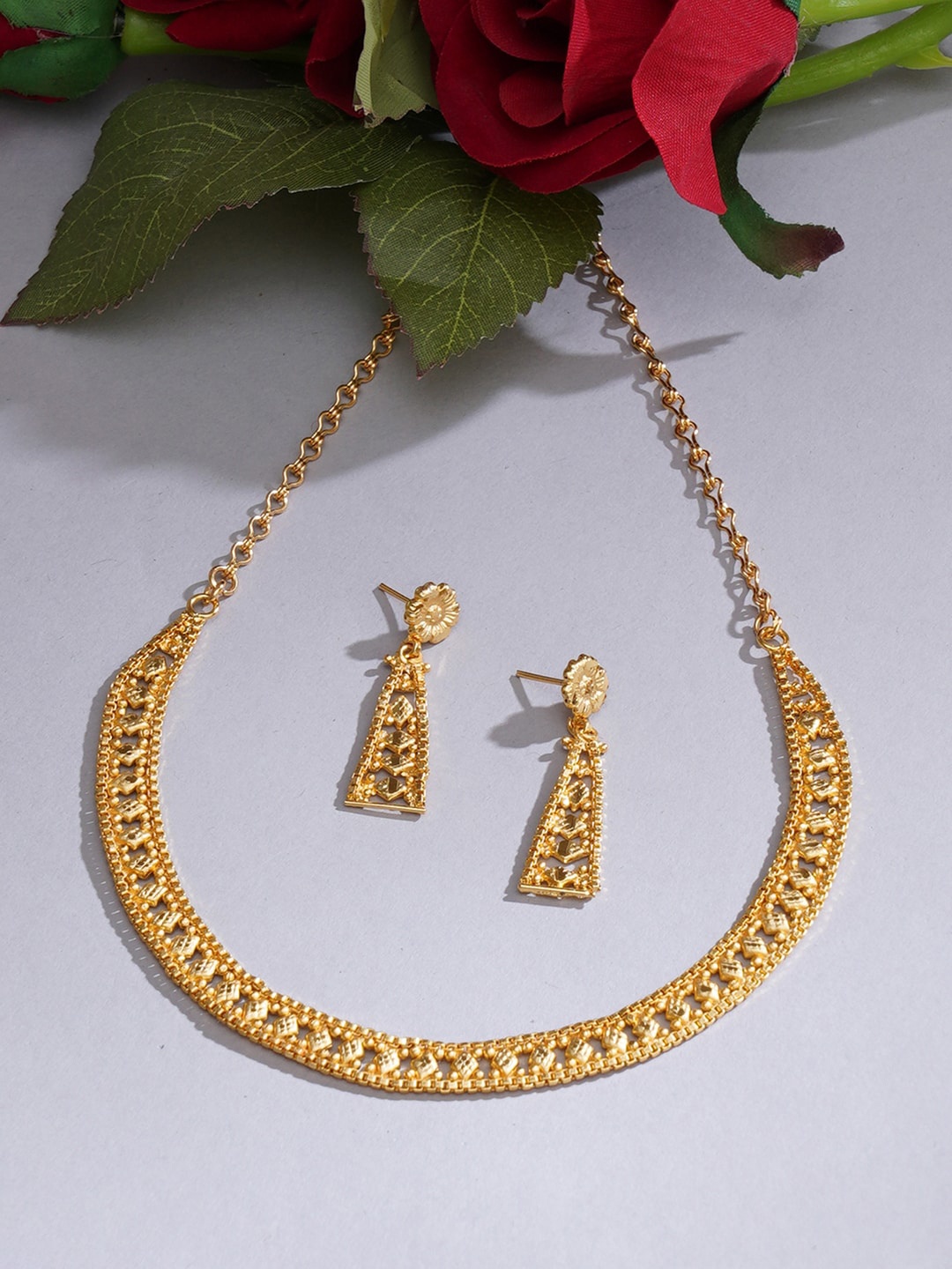 

Ruby Raang Gold Plating Jewellery Set