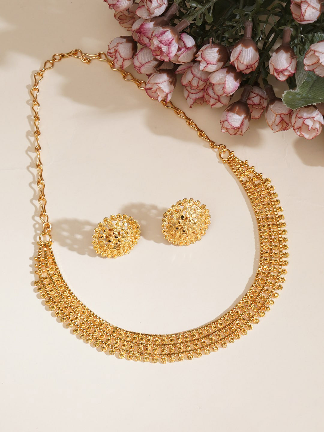 

Ruby Raang Gold-Plated Jewellery Set