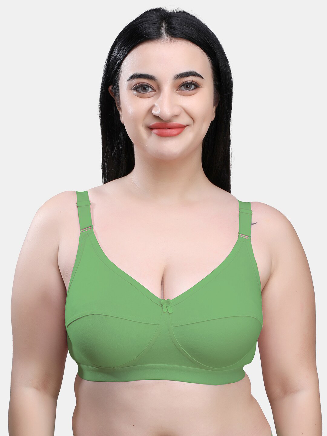

SKDREAMS Full Coverage Non Padded Cotton Everyday Bra With All Day Comfort, Olive