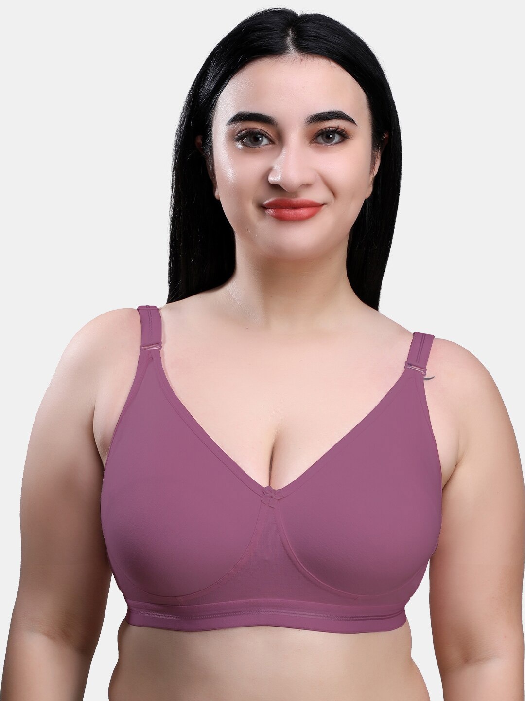 

SKDREAMS Non Padded Full Coverage Cotton T-shirt Bra With All Day Comfort, Mauve