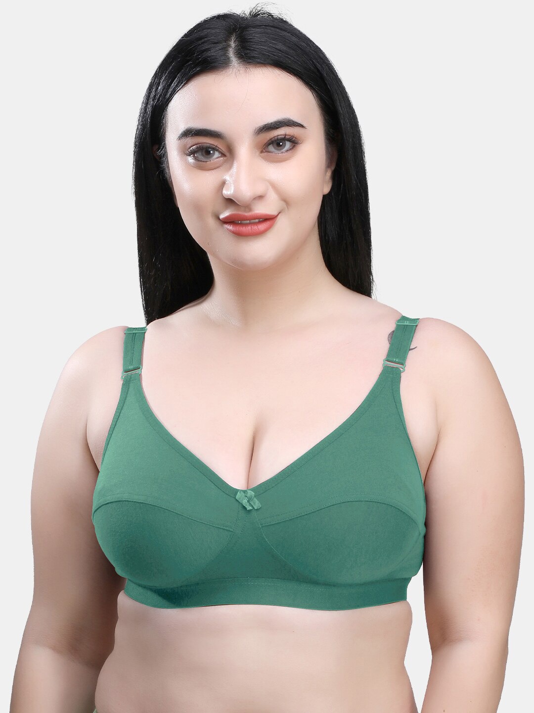 

SKDREAMS Non Padded Full Coverage Cotton T-shirt Bra With All Day Comfort, Lime green