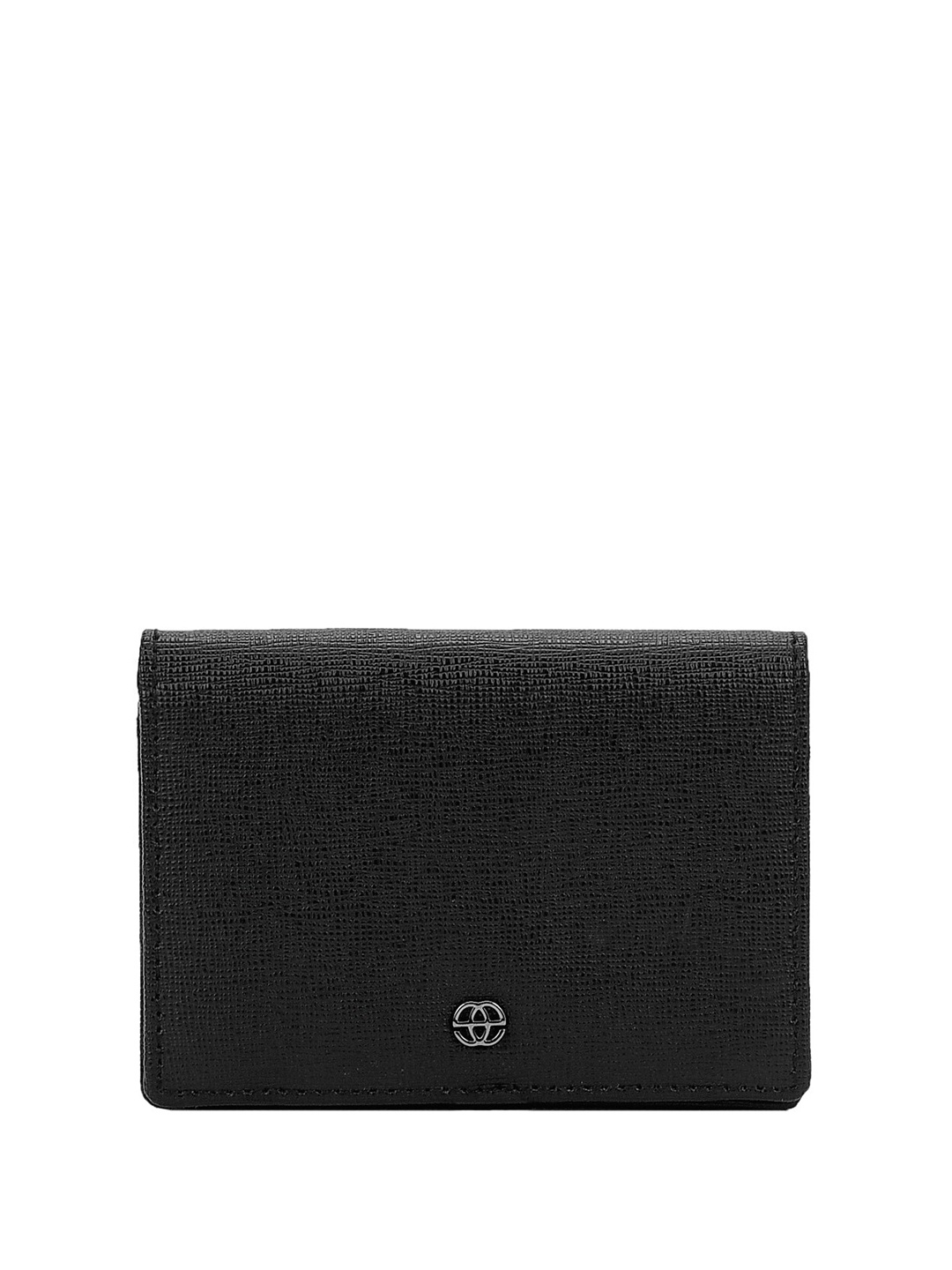 

Eske Unisex Textured RFID Leather Card Holder, Black