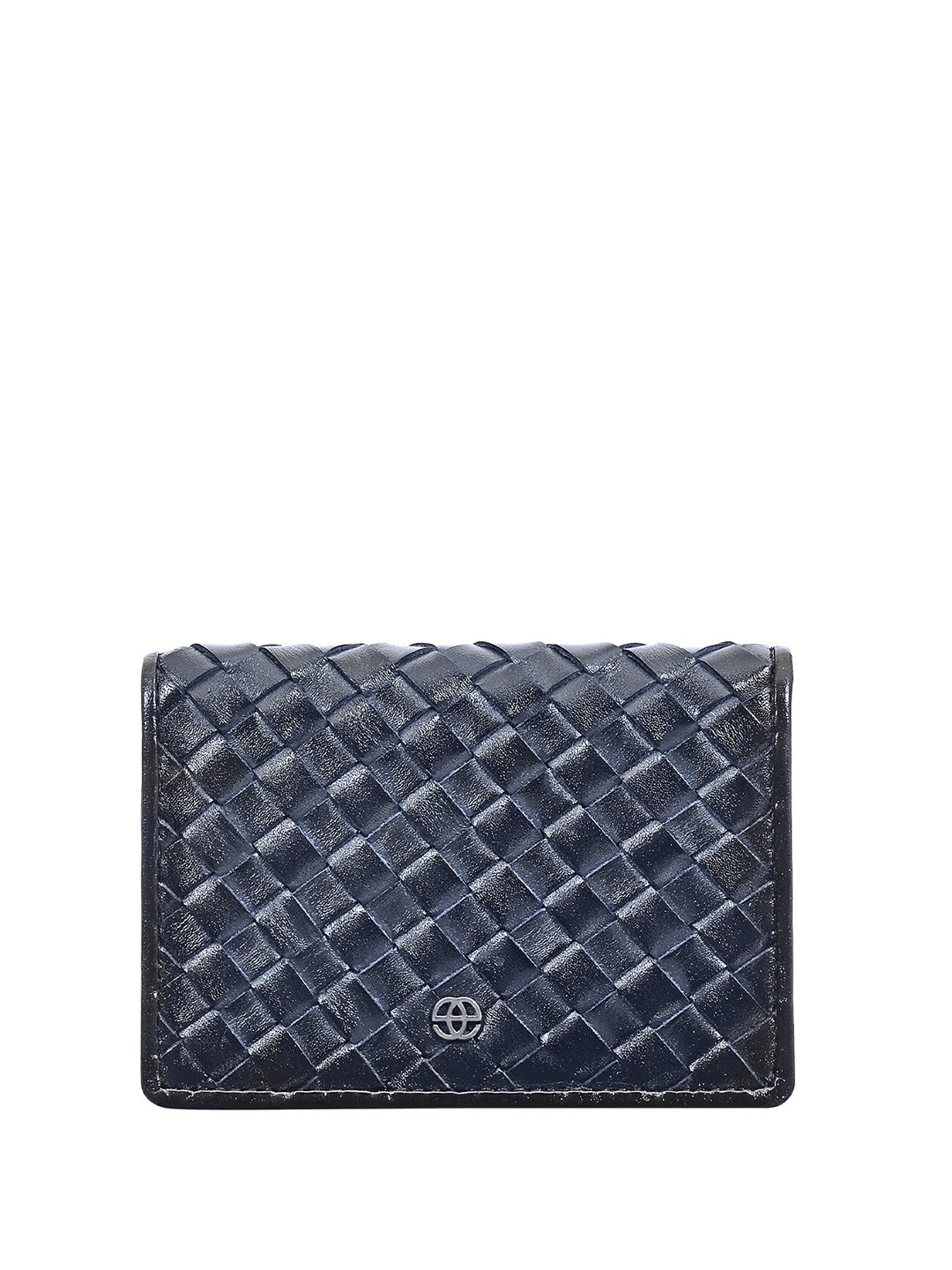 

Eske Unisex Textured Leather RFID Card Holder, Navy blue