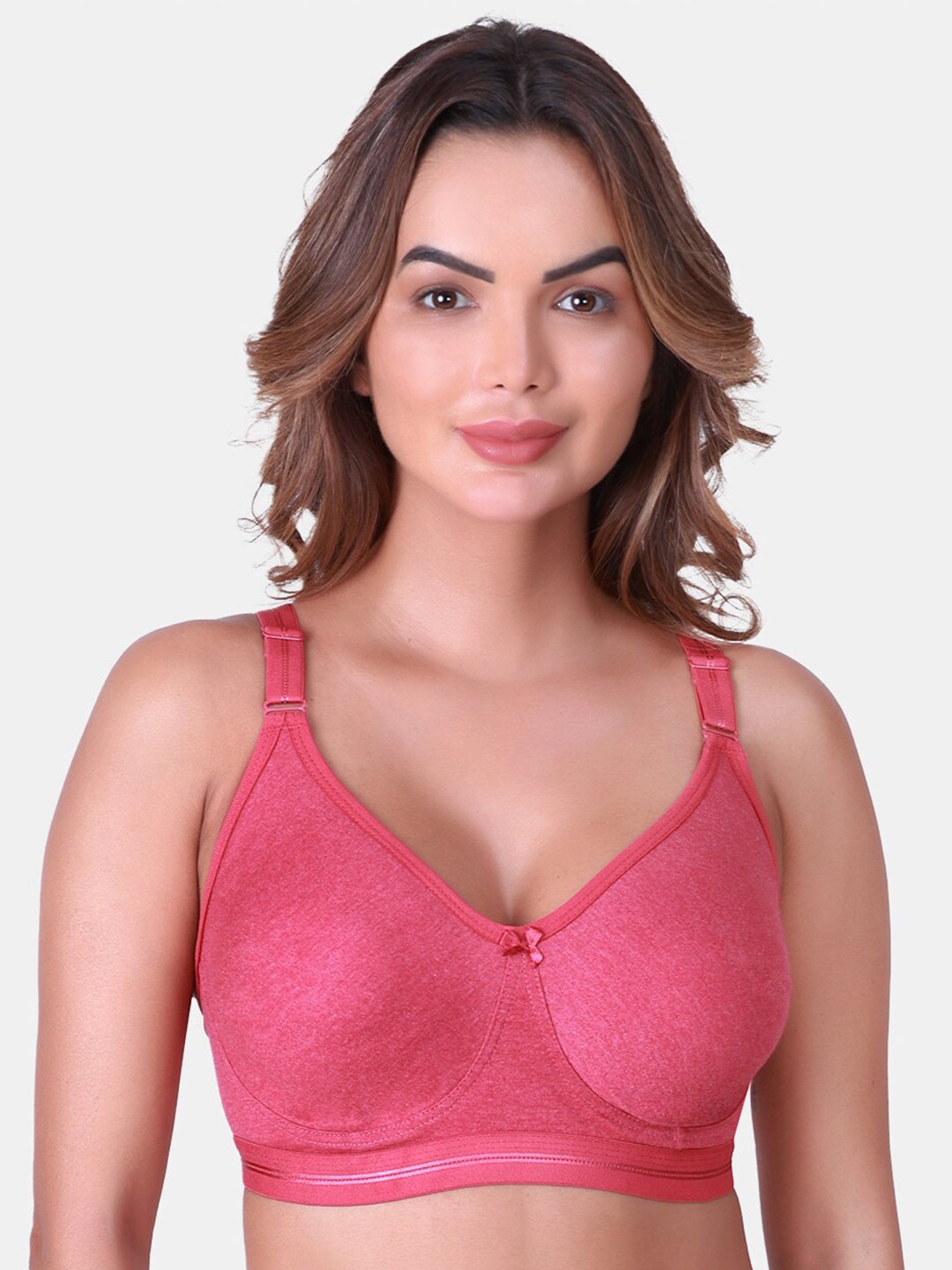 

SKDREAMS Full Coverage Non Padded All Day Comfort T-Shirt Bra, Red