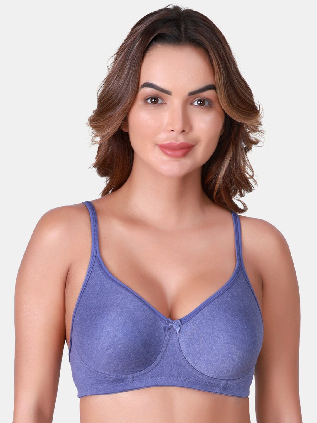 

SKDREAMS Full Coverage Non Padded Seamless T-shirt Bra With All Day Comfort, Blue