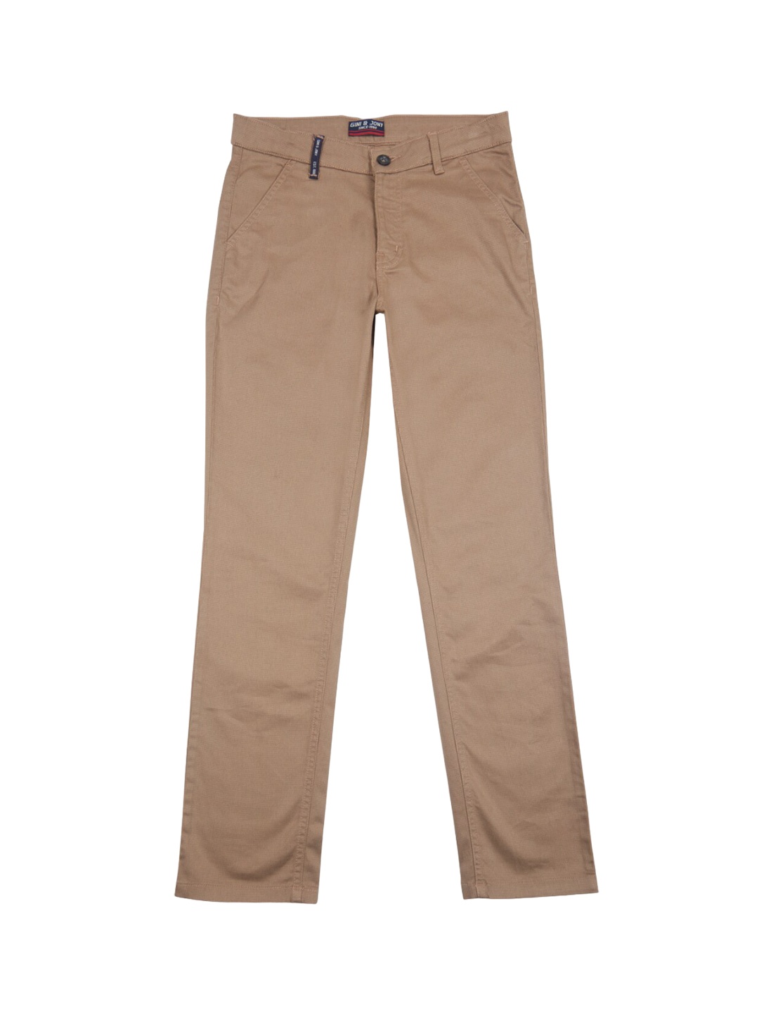 

Gini and Jony Boys Mid-Rise Cotton Chinos Trousers, Khaki