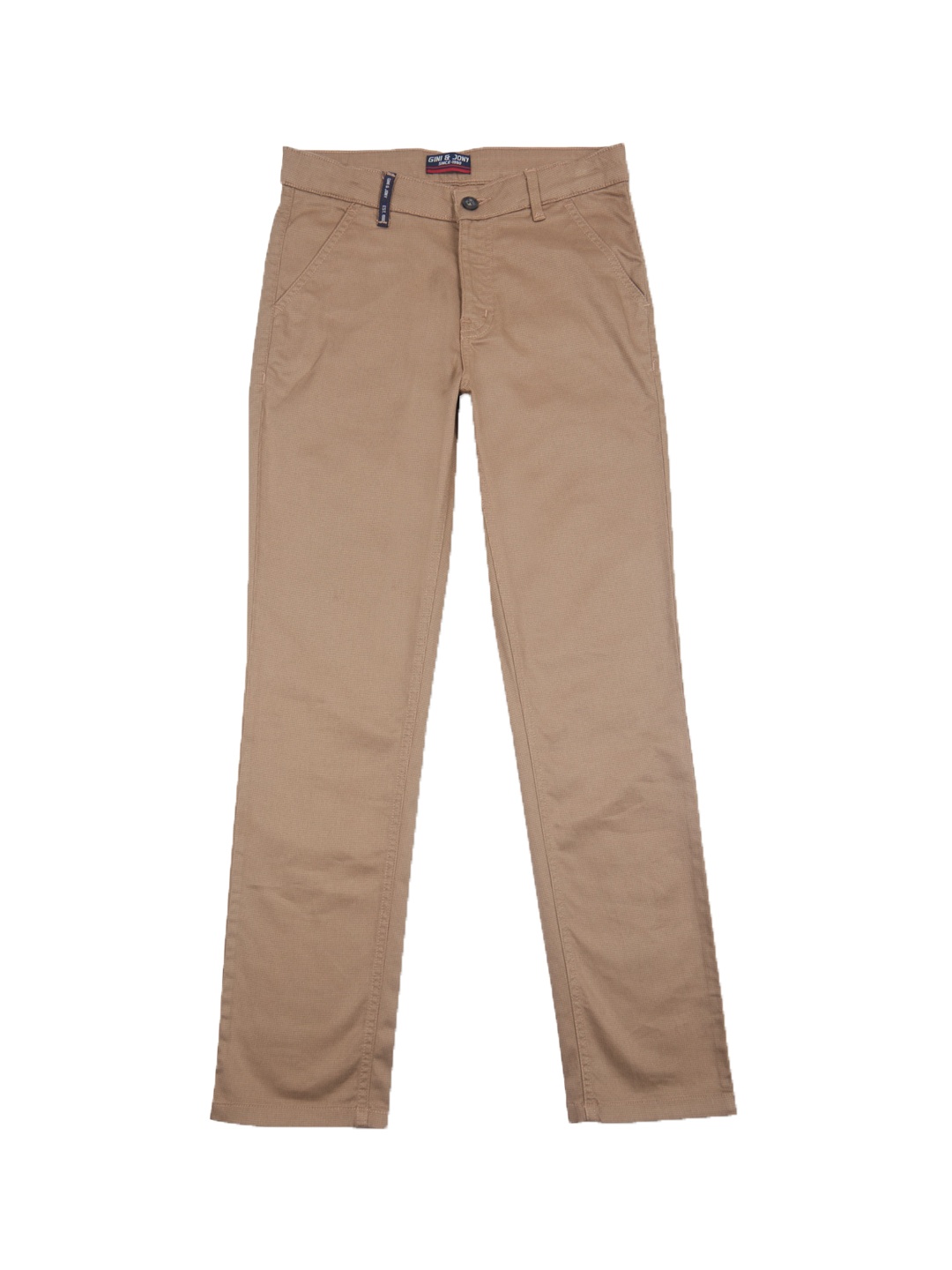 

Gini and Jony Boys Mid-Rise Cotton Chinos Trousers, Khaki