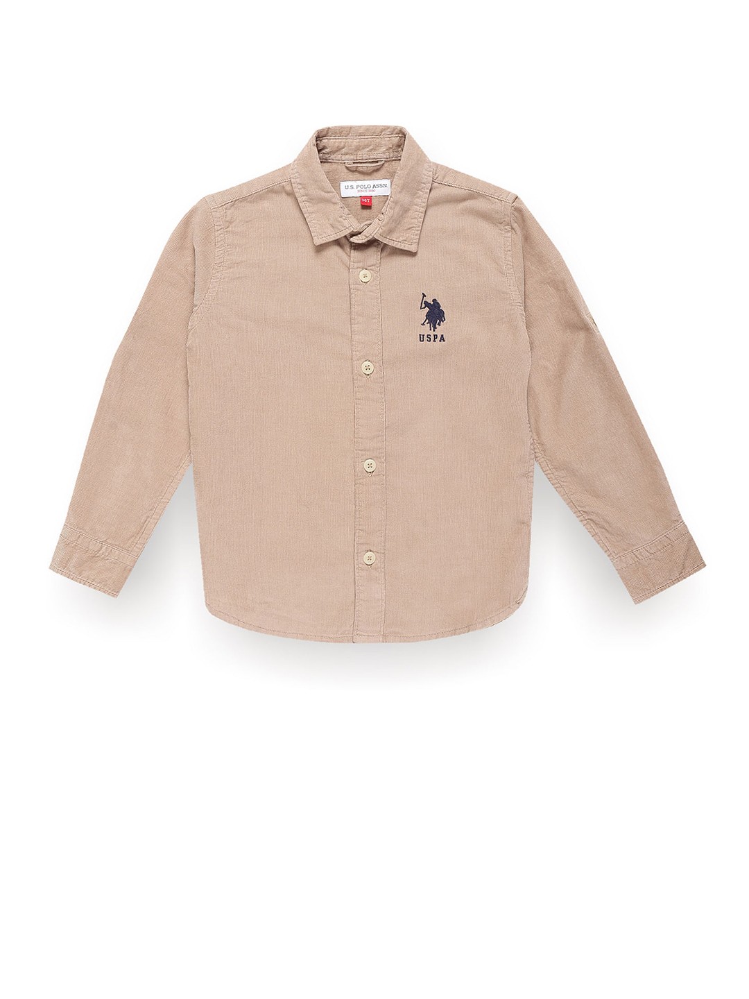 

U.S. Polo Assn. Kids Boys Classic Fit Pure Cotton Corduroy Casual Shirt, Beige