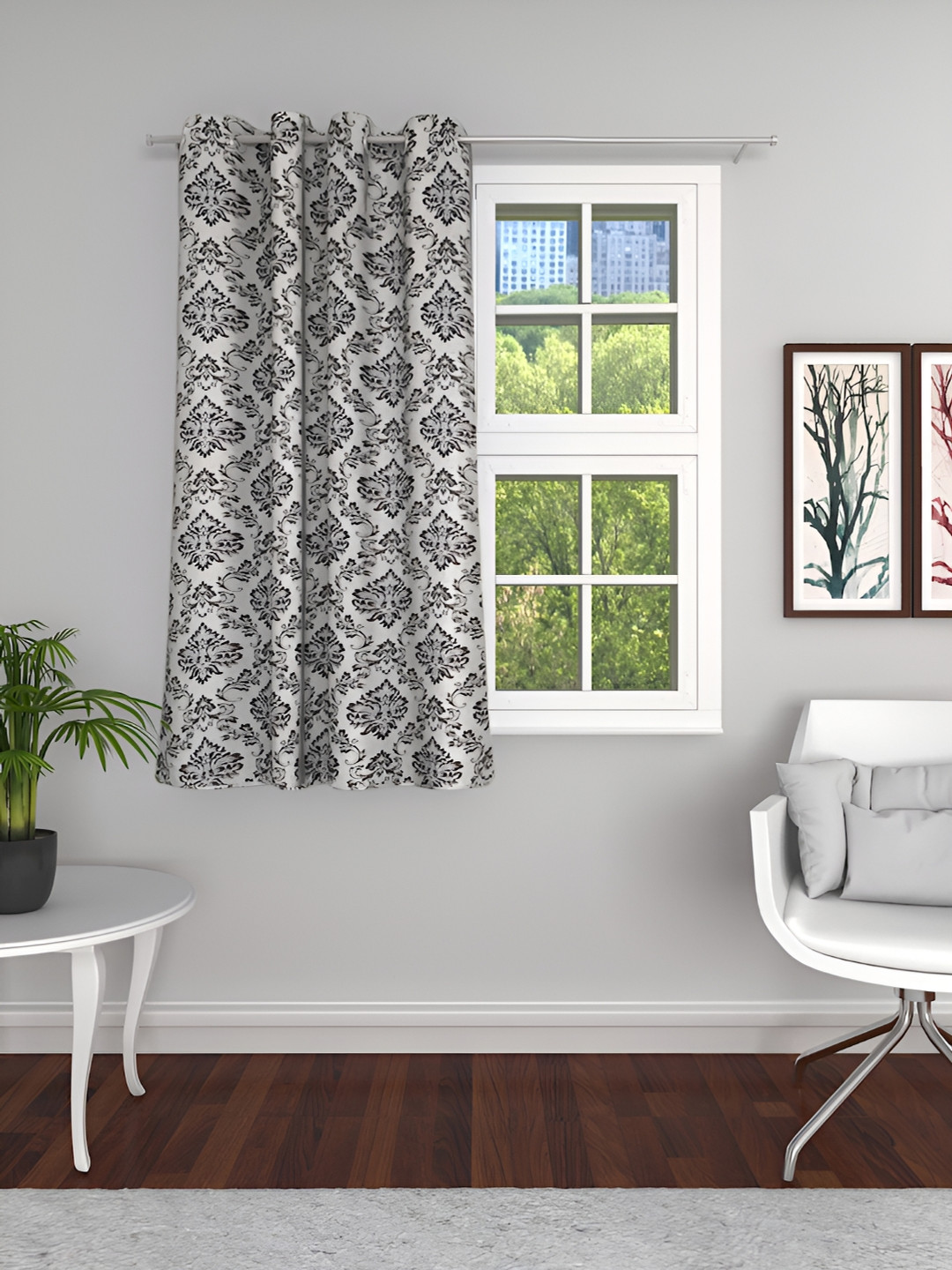 

THE CONVERSION Coffee Brown Ethnic Motifs Window Curtain