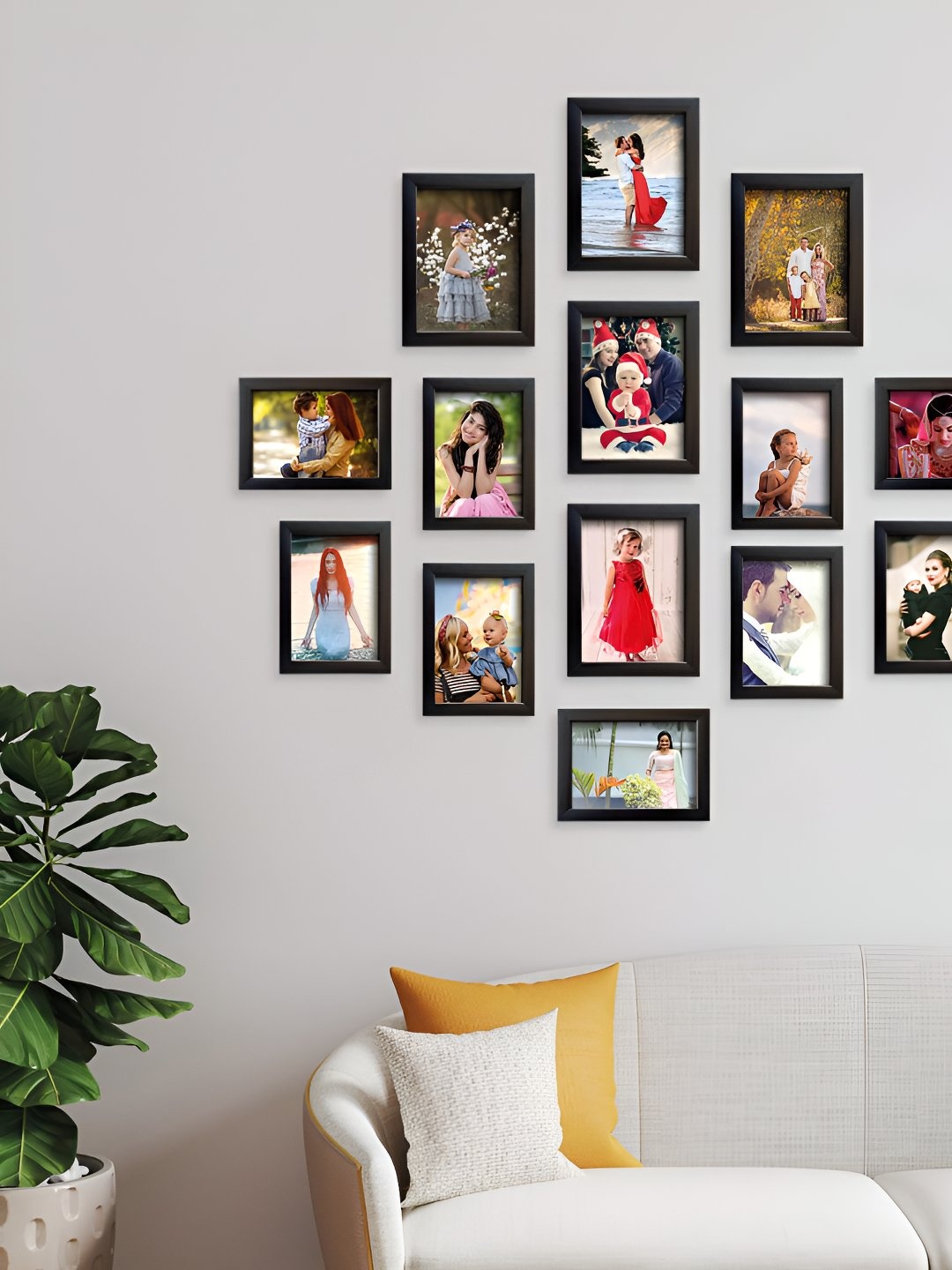 

Stuthi Arts Black 14 Pieces Wood Wall Photo Frames