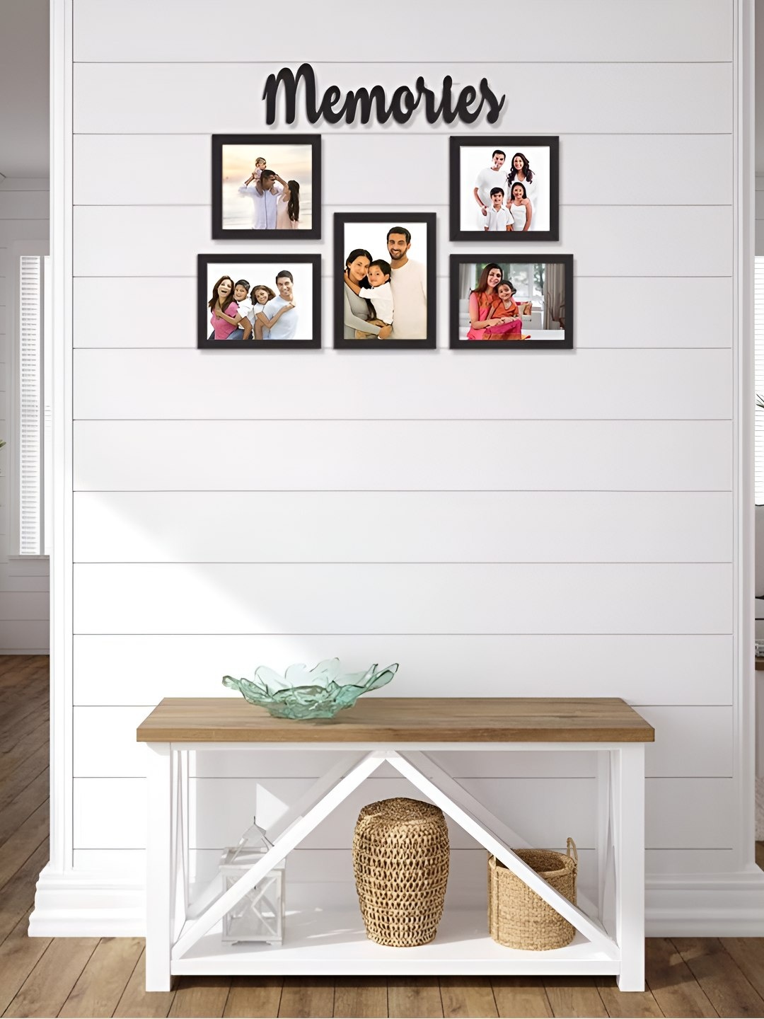 

Stuthi Arts Black 5 Pieces Wood Wall Photo Frames