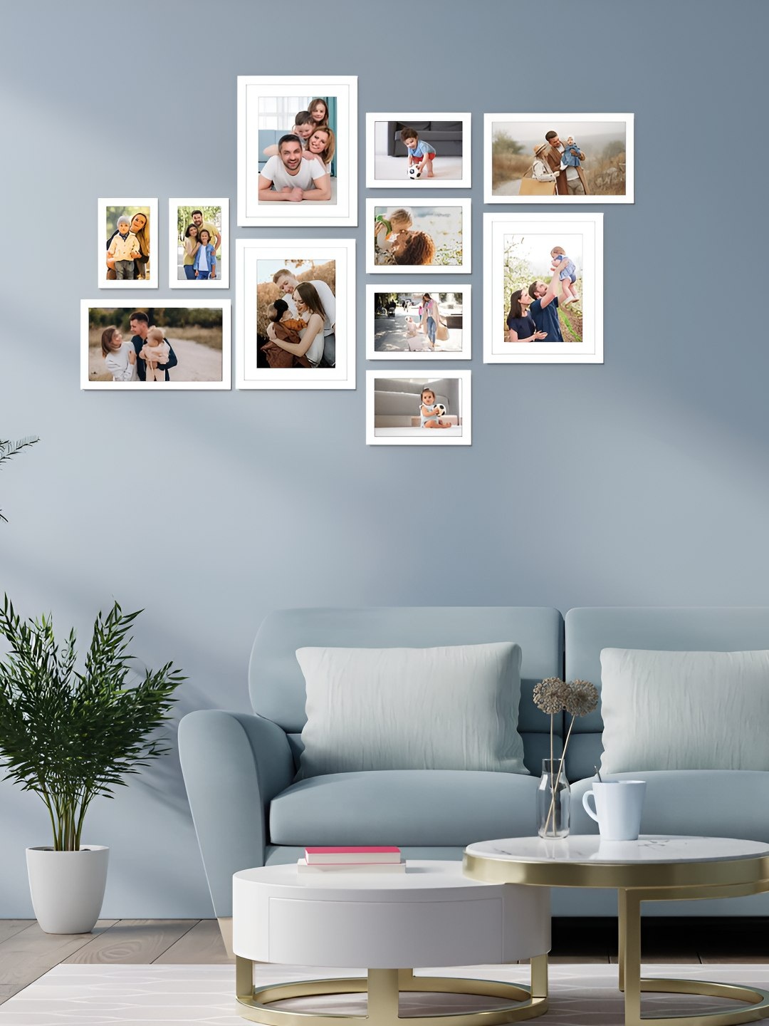 

Stuthi Arts White 11 Pieces Wood Wall Photo Frames