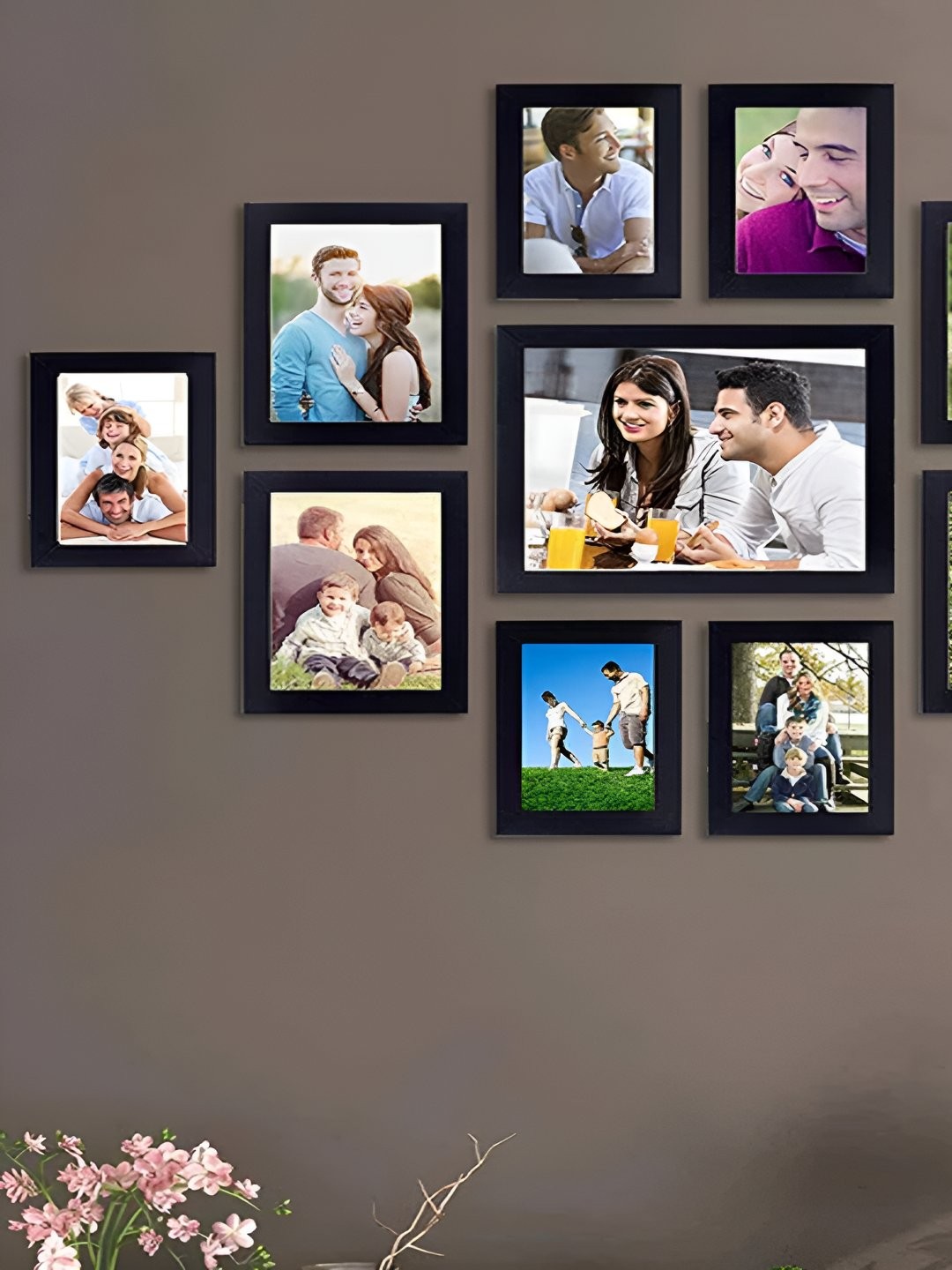 

Stuthi Arts Black 11 Pieces Wood Wall Photo Frames