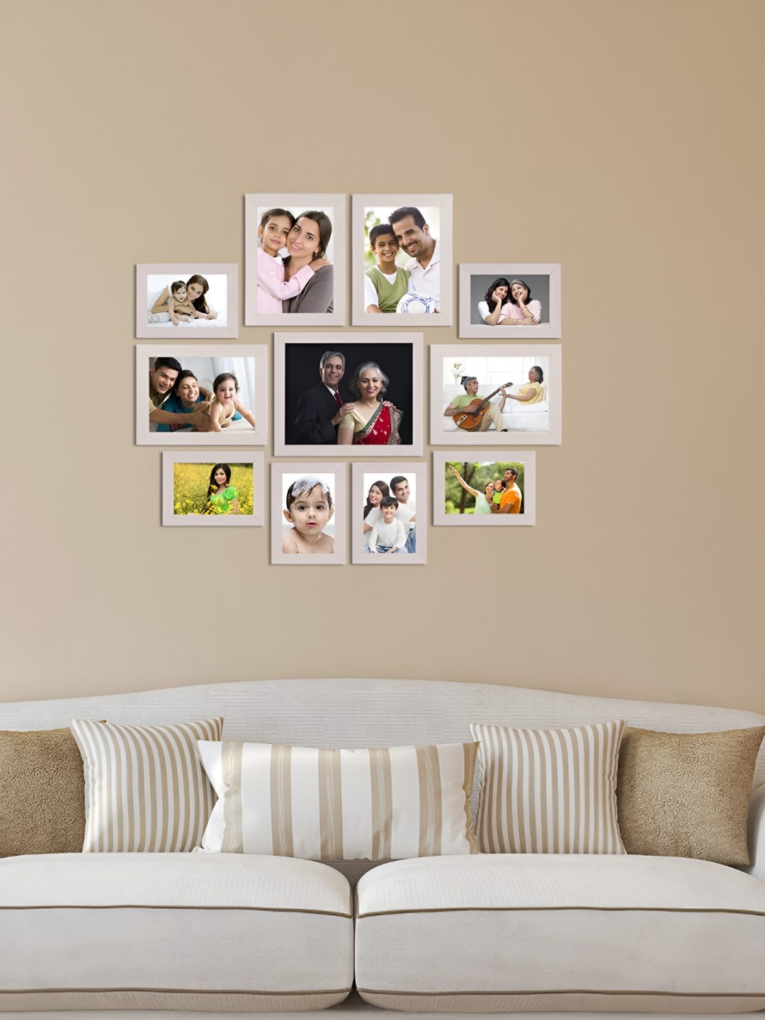 

Stuthi Arts White 11 Pieces Wood Wall Photo Frames