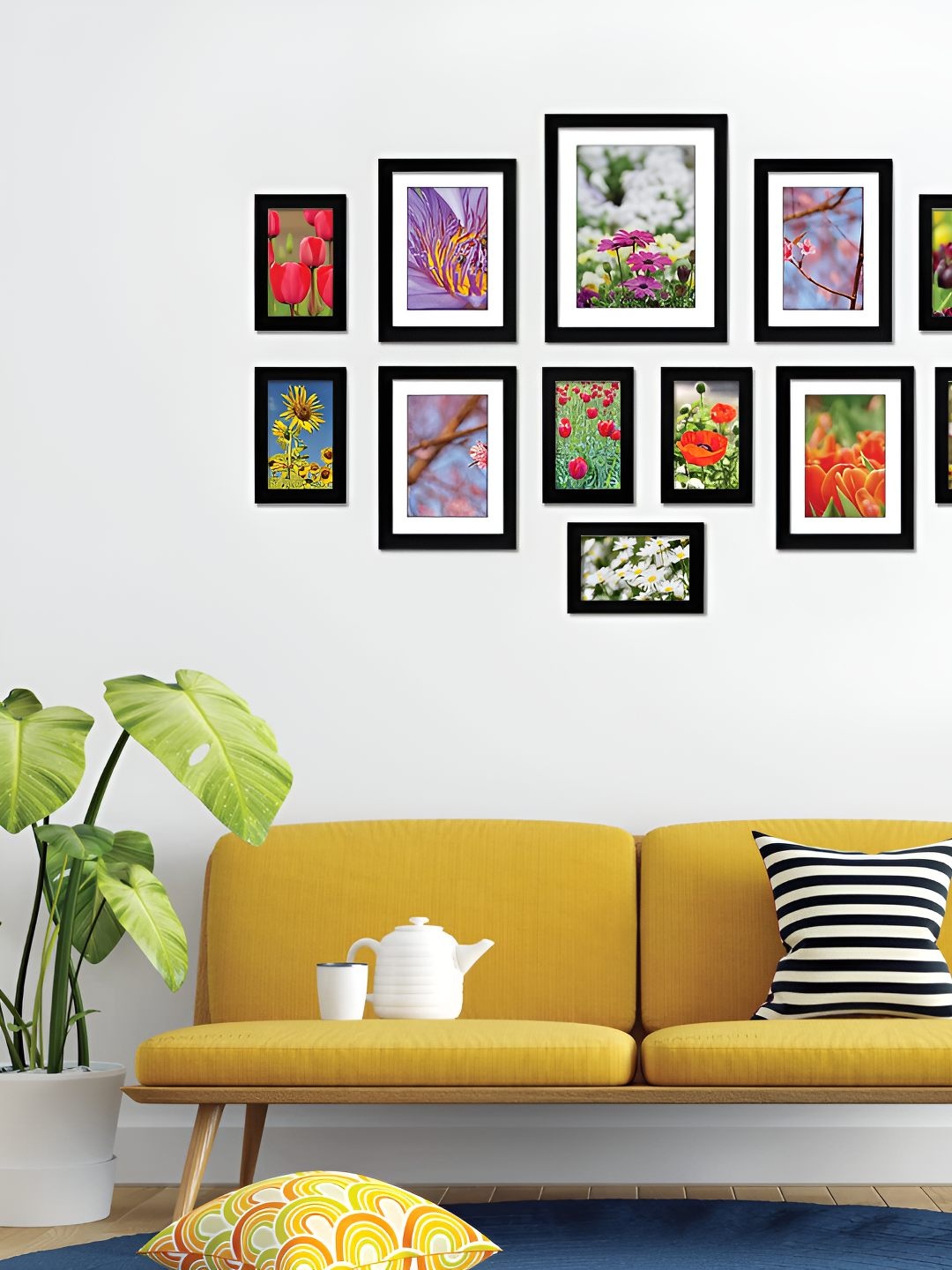 

Stuthi Arts Black 12 Pieces Wood Wall Photo Frames