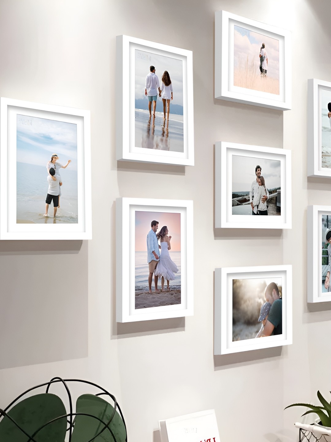 

Stuthi Arts White 9 Pieces Wood Wall Photo Frames