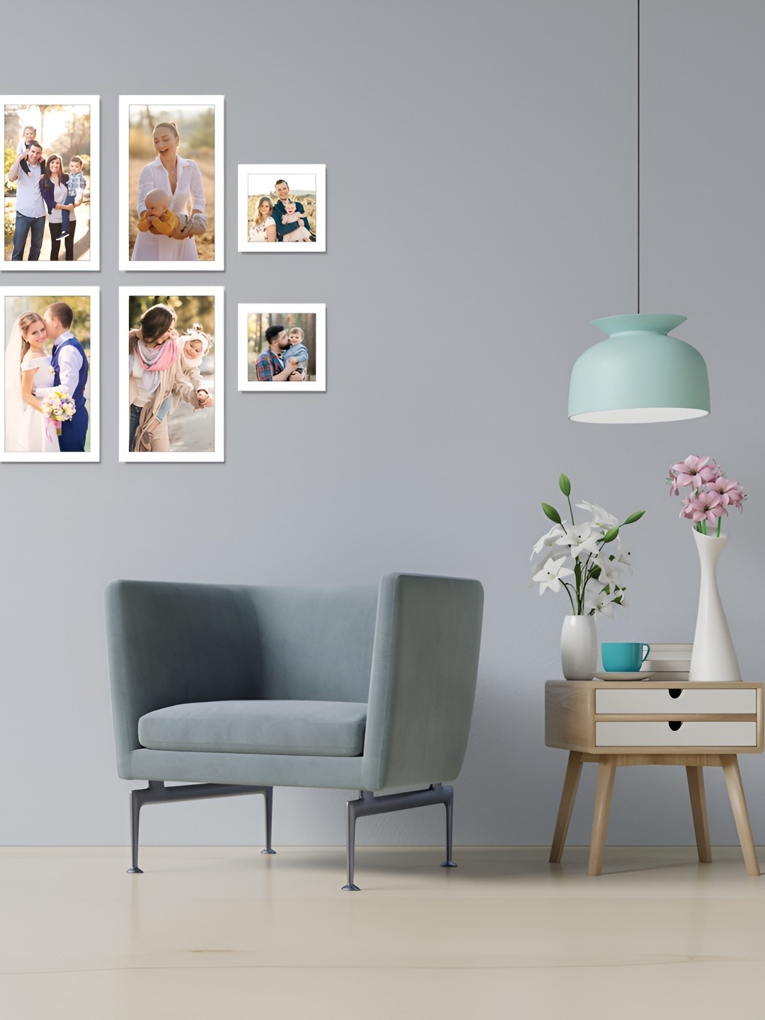 

Stuthi Arts White 8 Pieces Wood Wall Photo Frames
