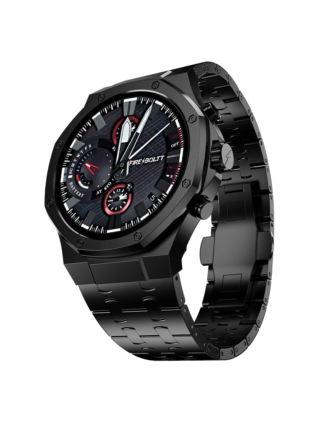

Fire-Boltt Royale Luxury Stainless Steel Smart Watch With 1.43 AMOLED Display, Black