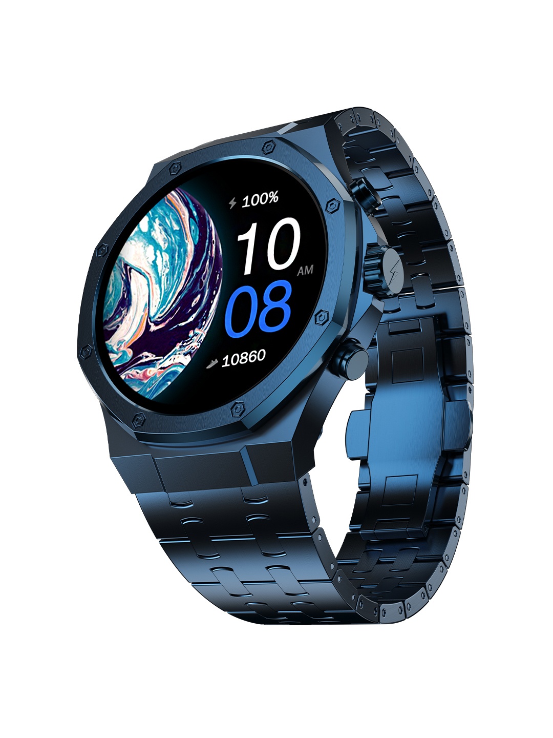 

Fire-Boltt Royale Luxury Stainless Steel Smart Watch With 1.43 AMOLED Display, Blue