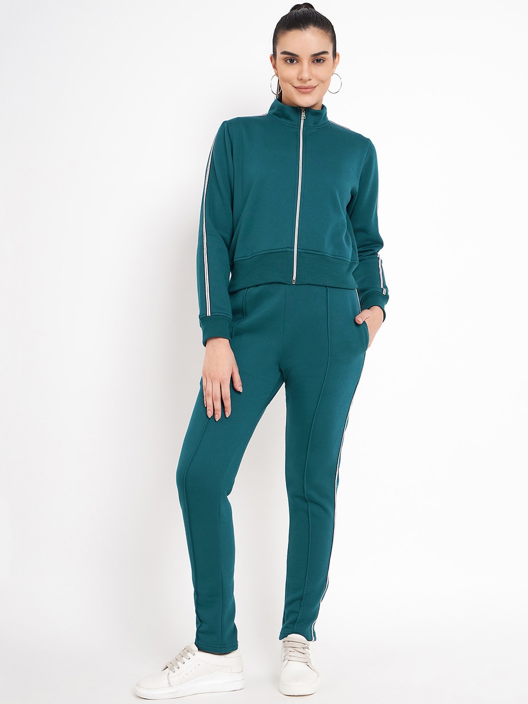 

BRINNS Mock Collar Mid-Rise Tracksuit, Teal