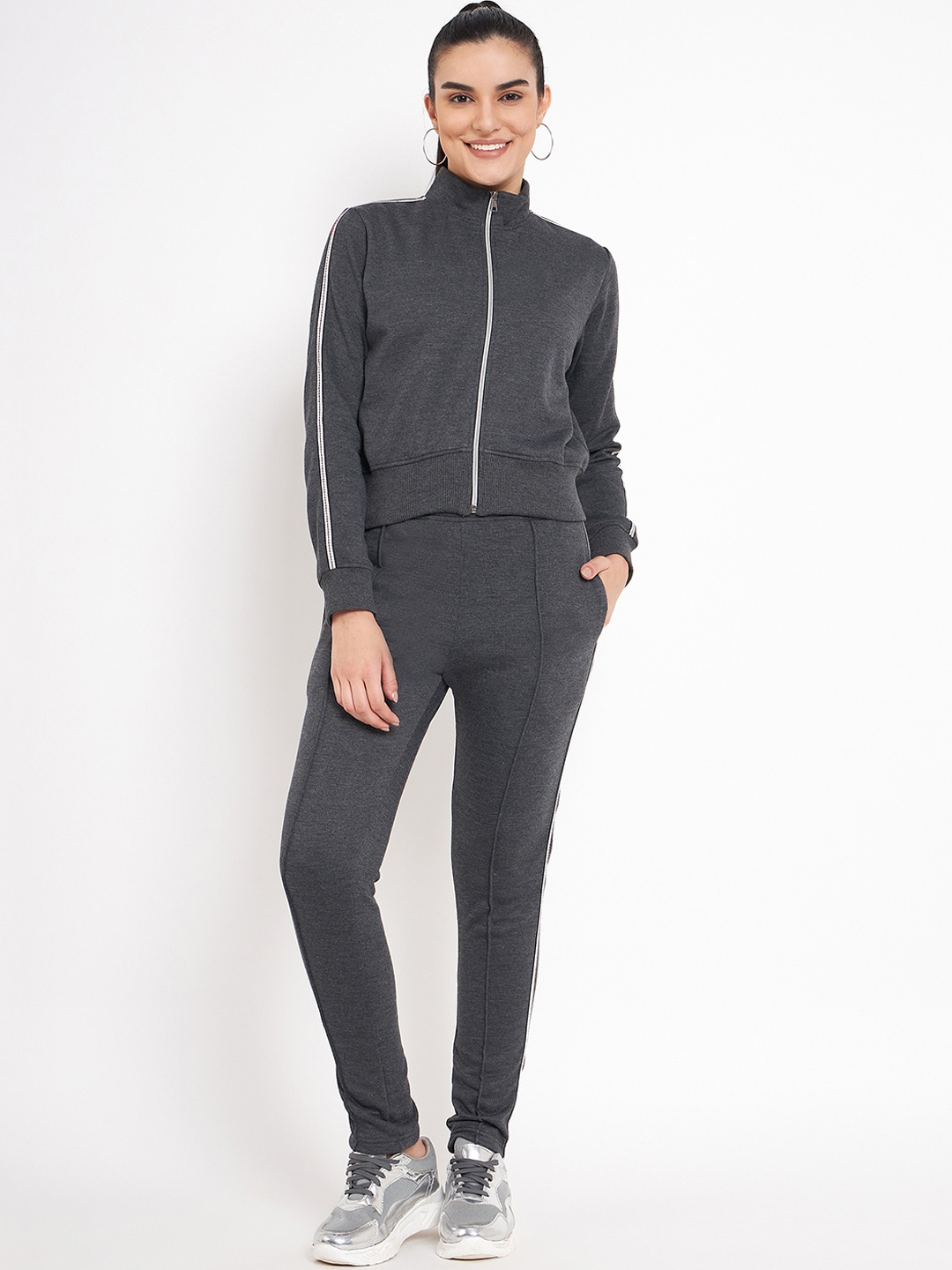 

BRINNS Mock-Collar Mid-Rise Tracksuit, Charcoal