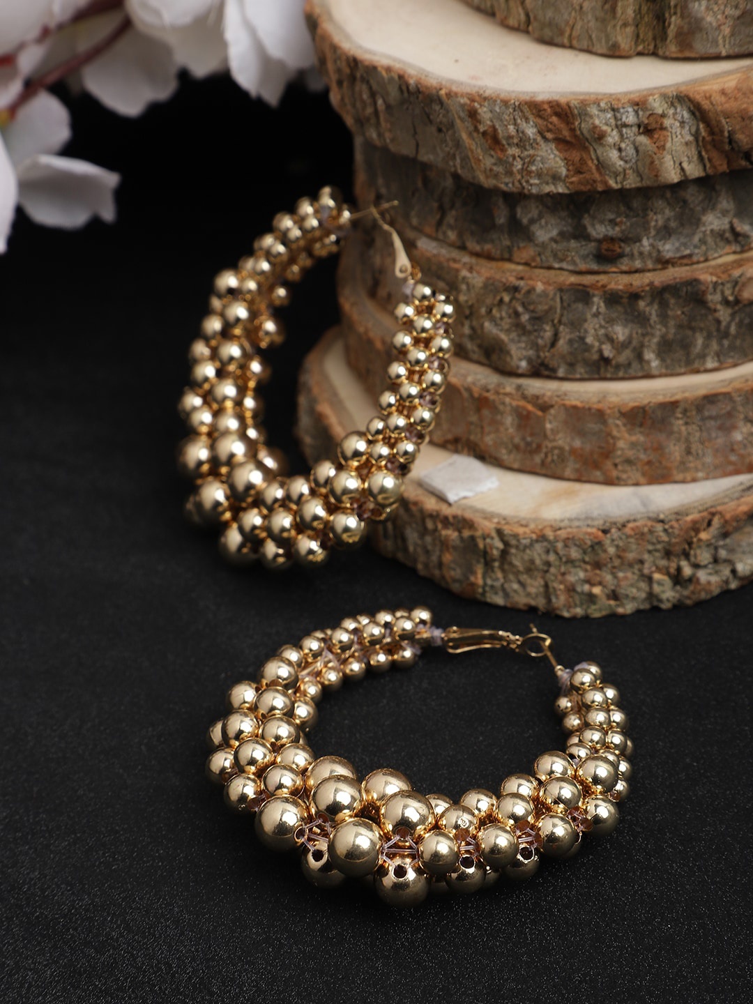

Madame Rose Gold-Plated Circular Hoop Earrings