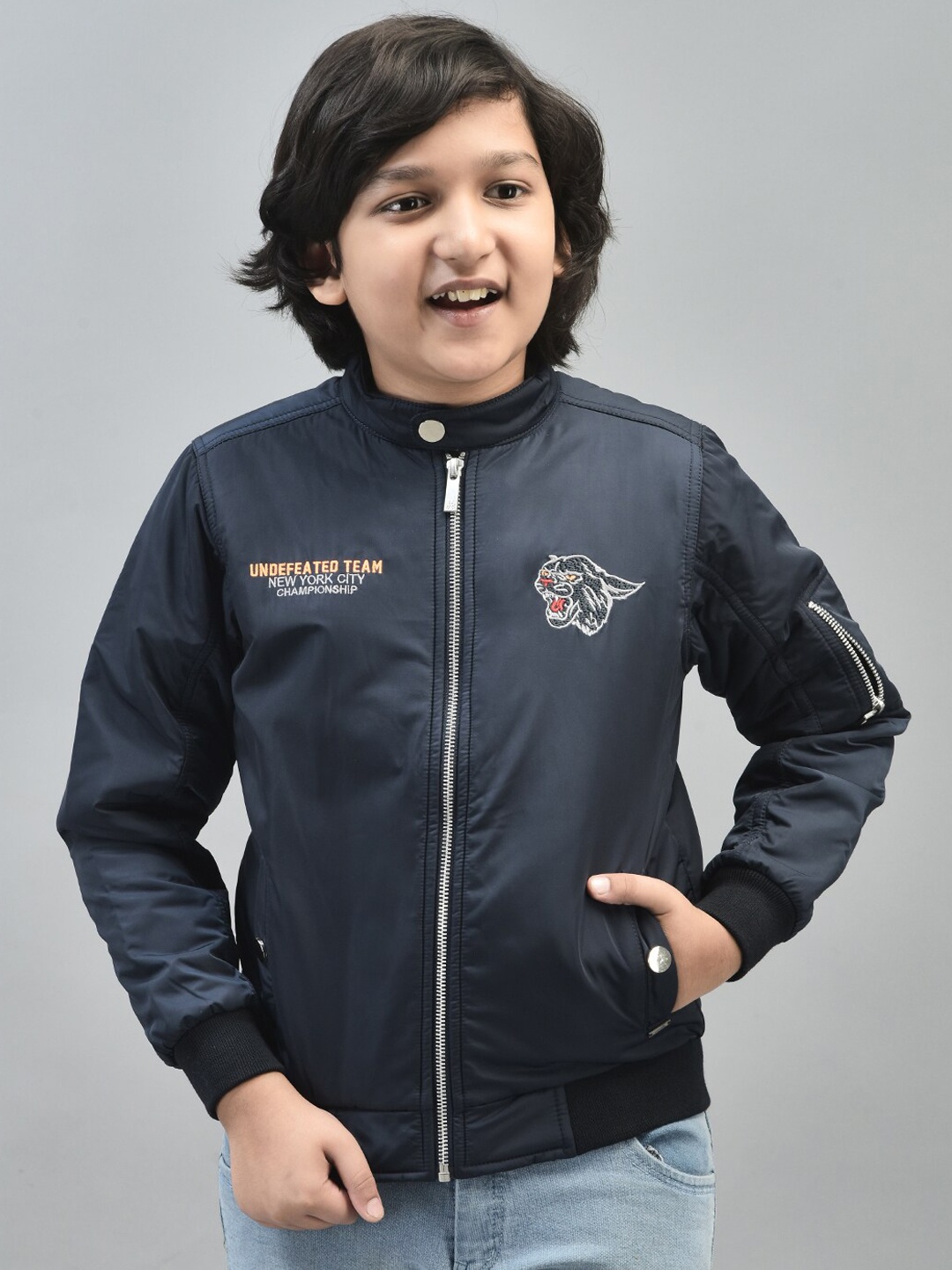 

Crimsoune Club Boys Lightweight Bomber Jacket, Navy blue