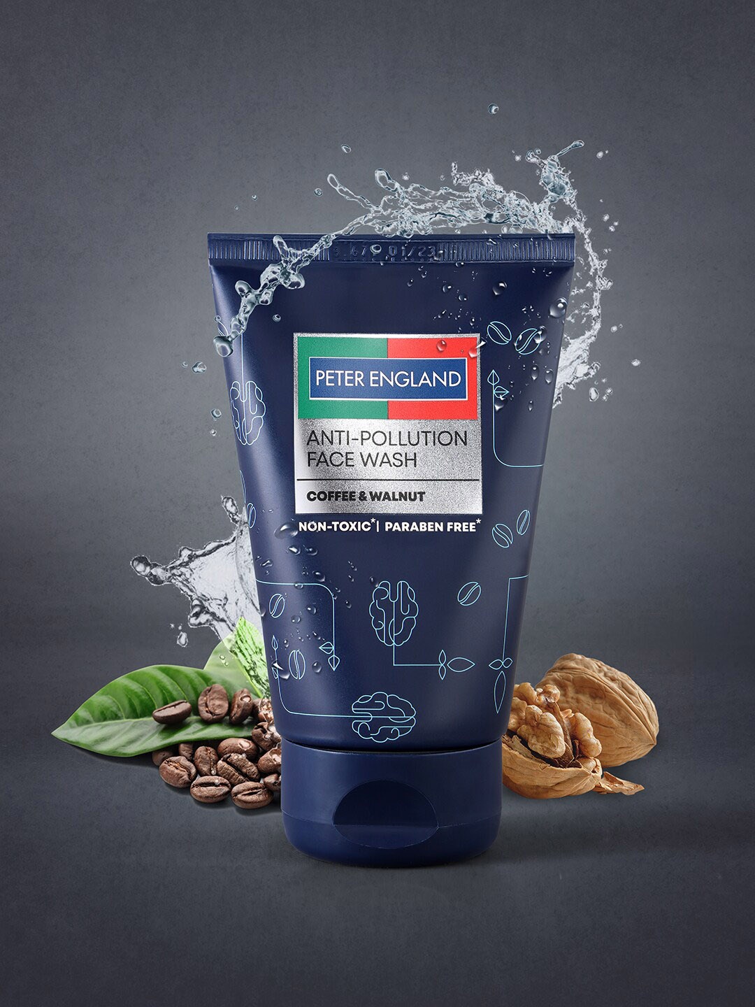 

Peter England Men Anti-Pollution Face Wash With Coffee & Walnut - 100ml, Blue