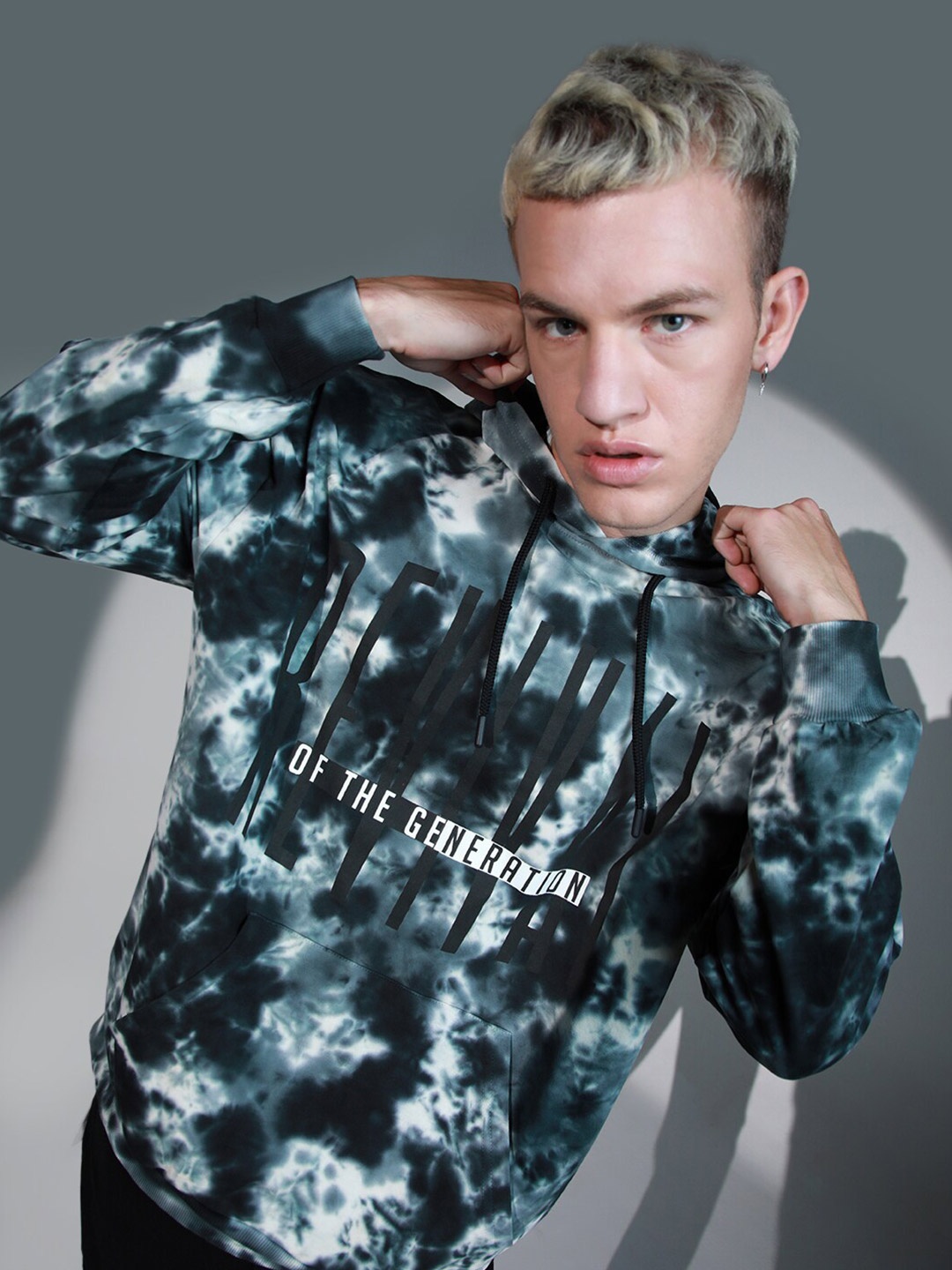 

Hubberholme Typography Printed Hooded Long Sleeves Sweatshirt, Green