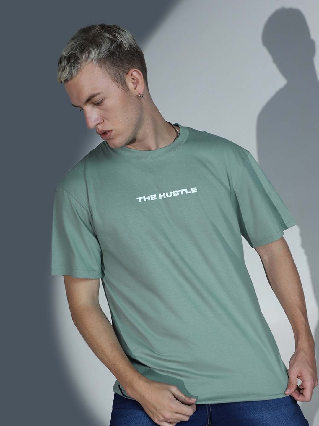

Hubberholme Typography Printed Cotton T-Shirt, Green