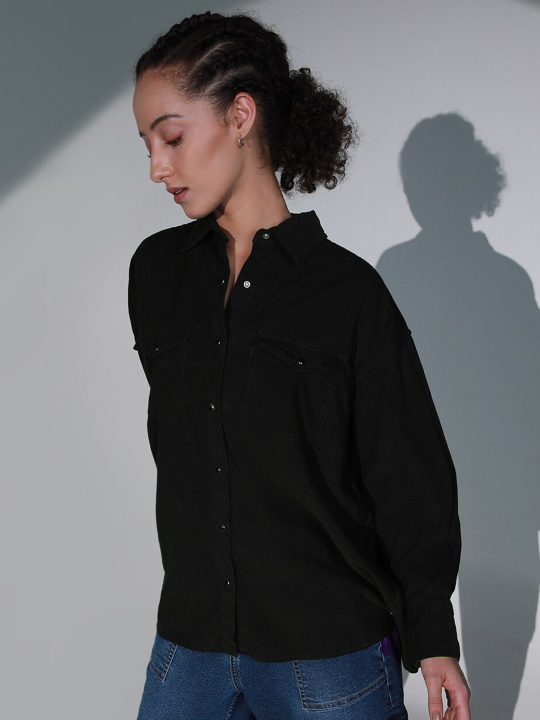 

Hubberholme Classic Oversized Spread Collar Corduroy Cotton Casual Shirt, Green