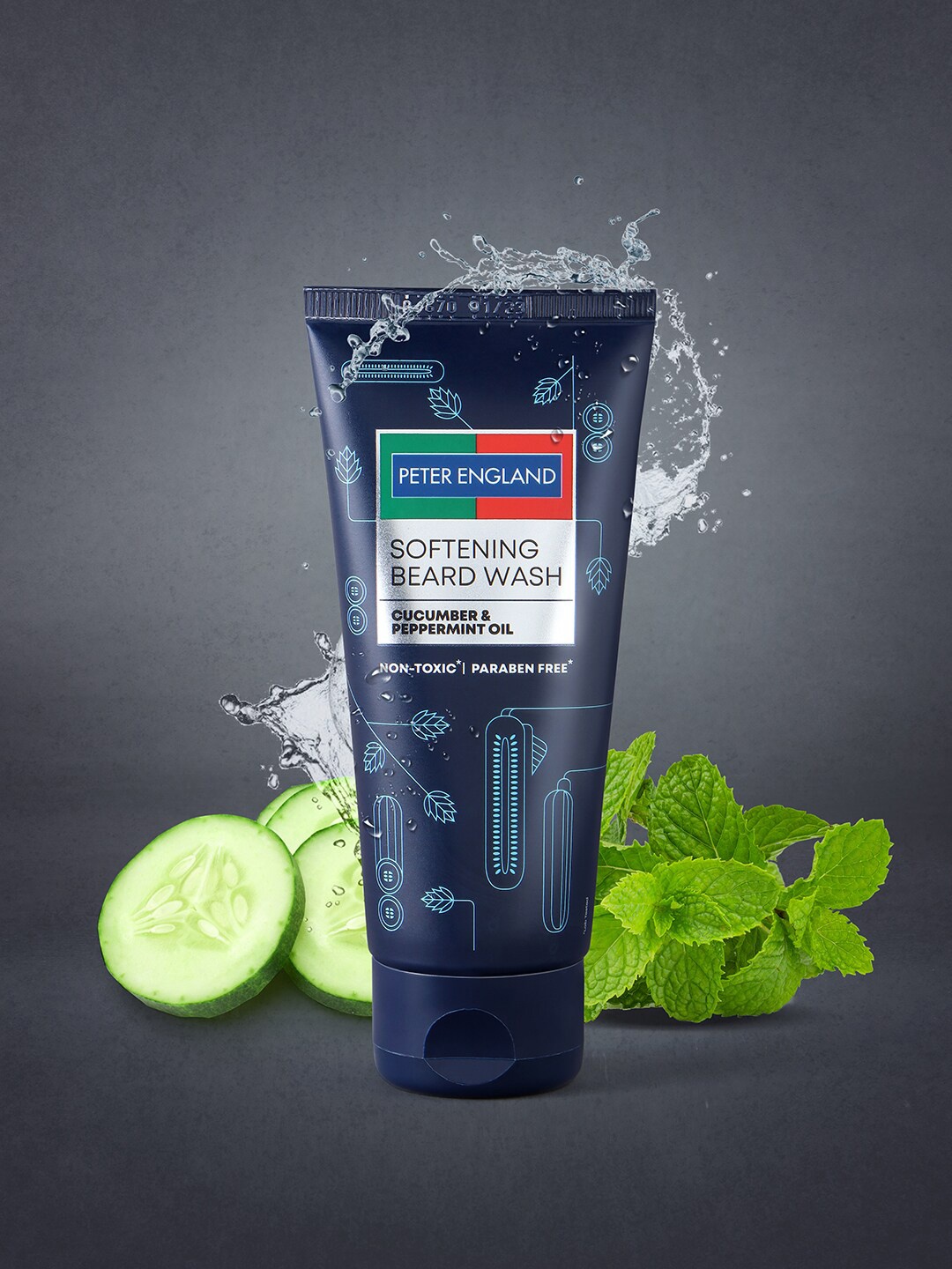 

Peter England Men Softening Beard Wash With Cucumber & Peppermint Oil - 100ml, White