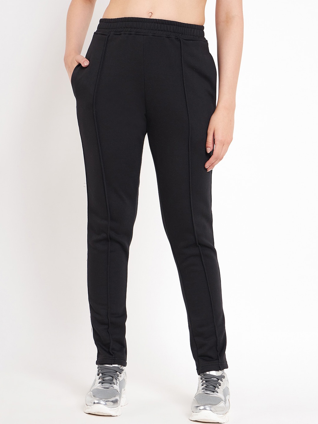 

BRINNS Women Slim Fit Cotton Sports Track Pant, Black