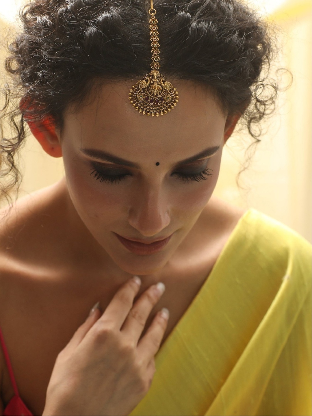 

Tarinika Gold-Plated CZ-Studded Maang Tikka