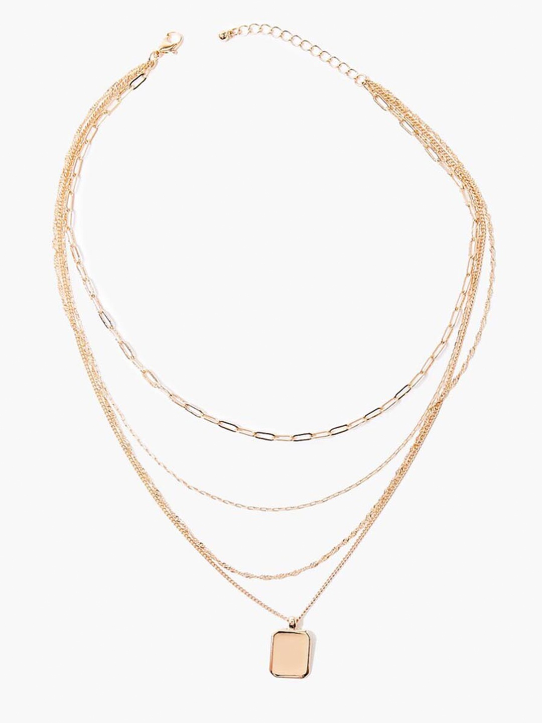 

FOREVER 21 Gold Toned Layered Minimal Necklace