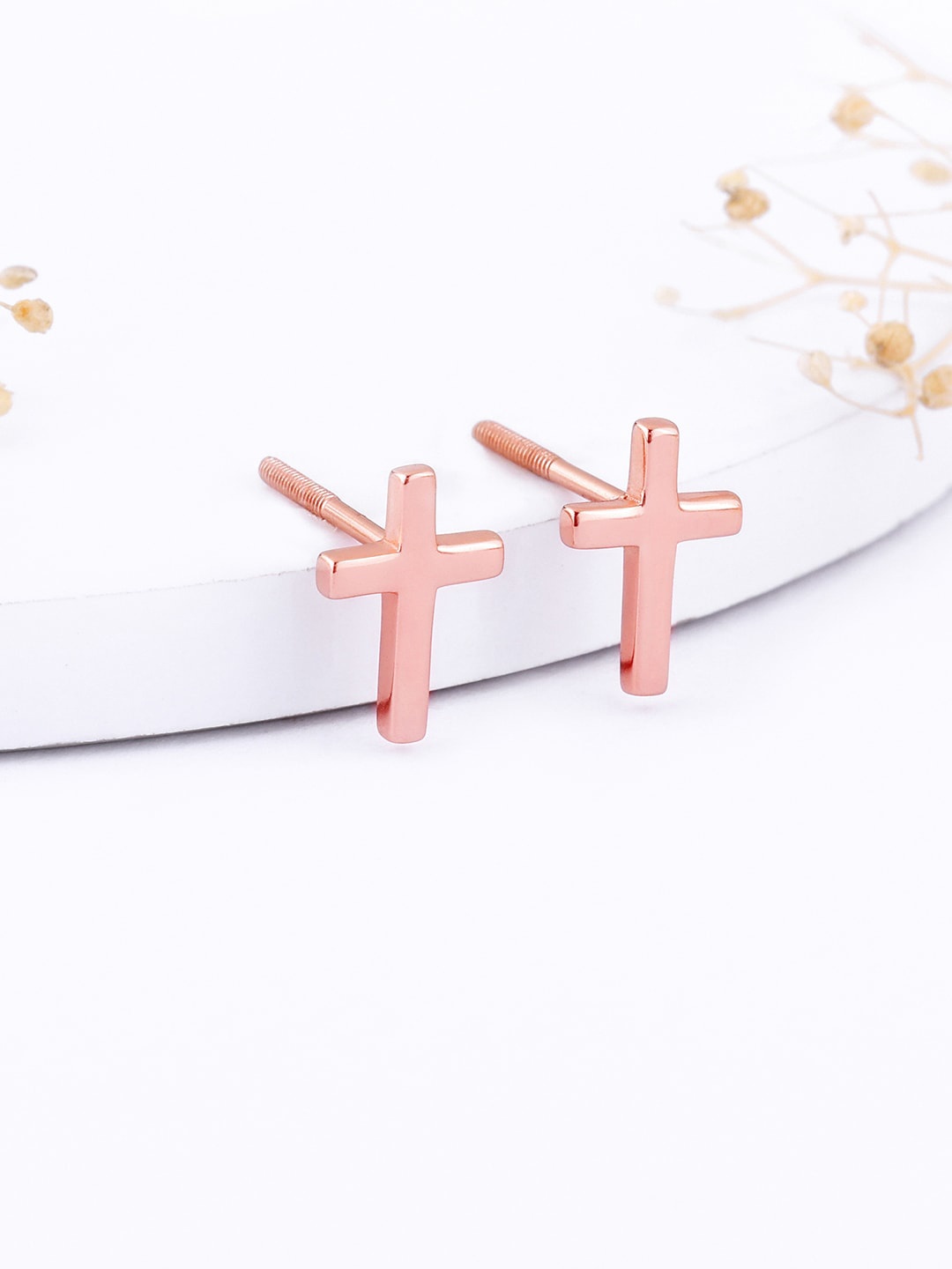 

GIVA Rose Gold Plated Sterling Silver Studs Earrings