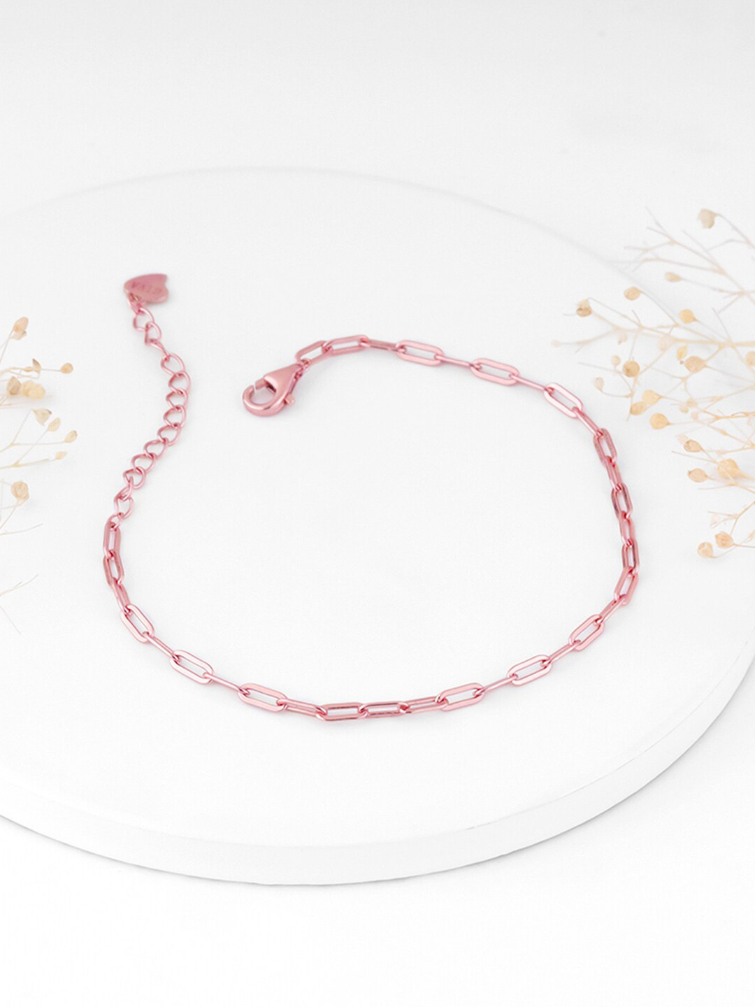 

GIVA Women 925 Sterling Silver Rose Gold-Plated Link Bracelet