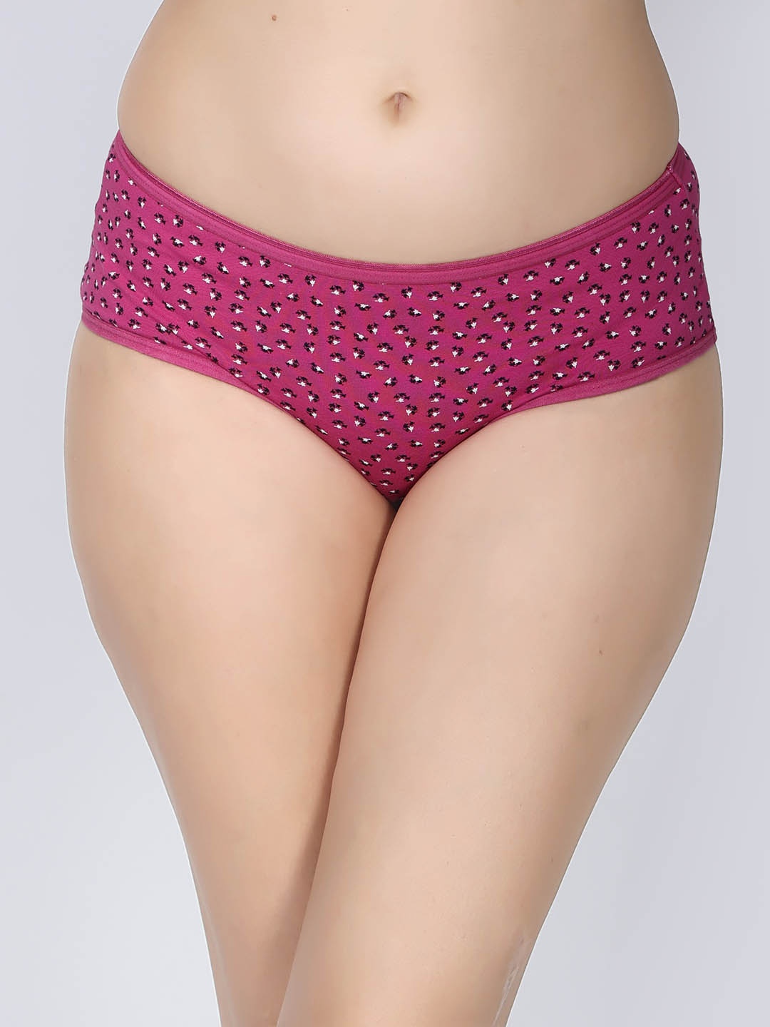 

Innocence Floral Printed Hipster Briefs, Fuchsia