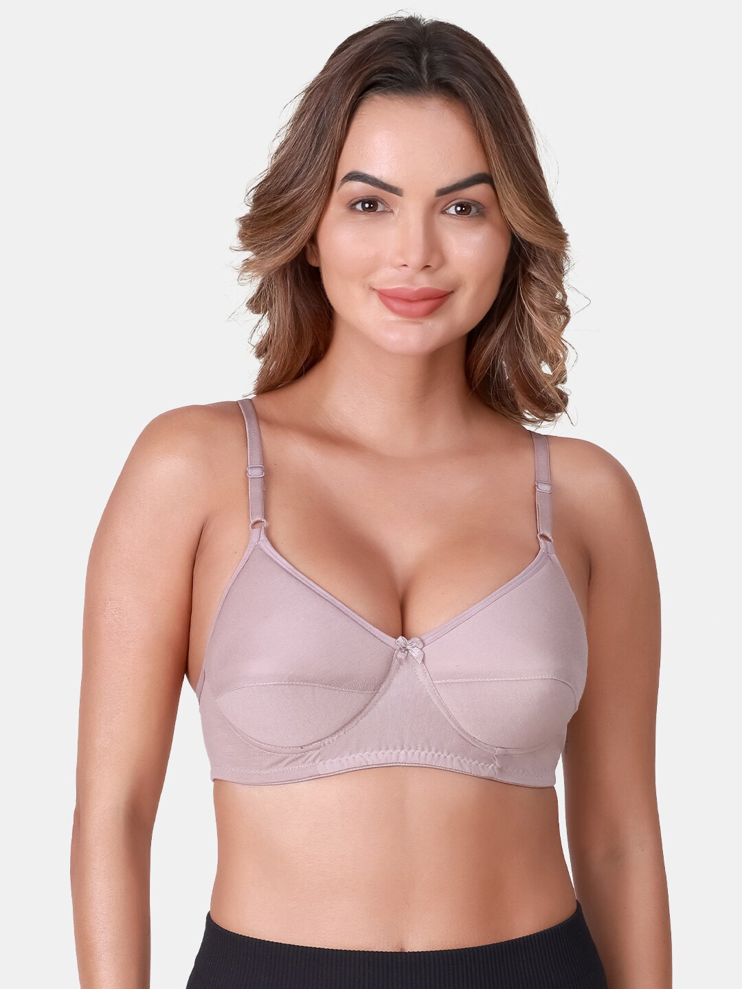 

SKDREAMS Medium Coverage Heavily Padded Cotton Bra with All Day Comfort, Grey